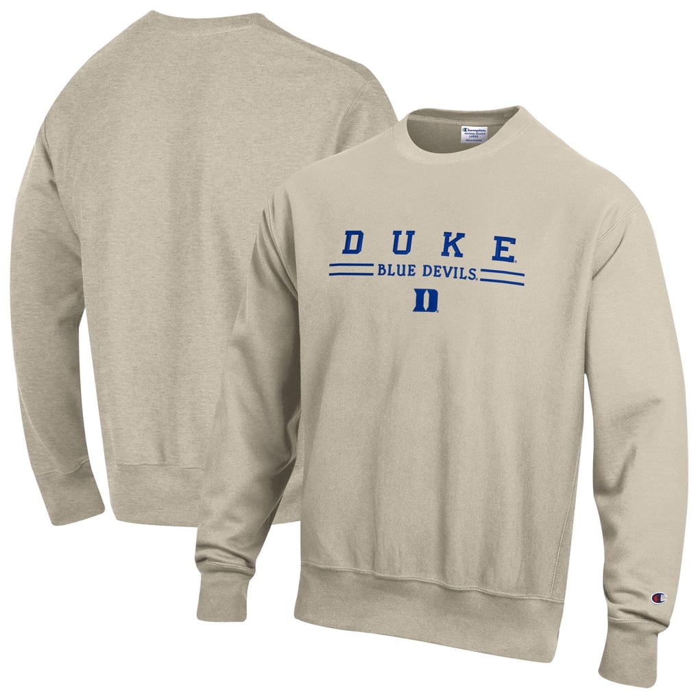 Duke Blue Devils Champion Reverse Weave Crewneck Sweatshirt - Oatmeal