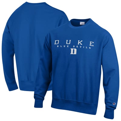  Duke Blue Devils Champion Relentless Reverse Weave Sweatshirt - Royal
