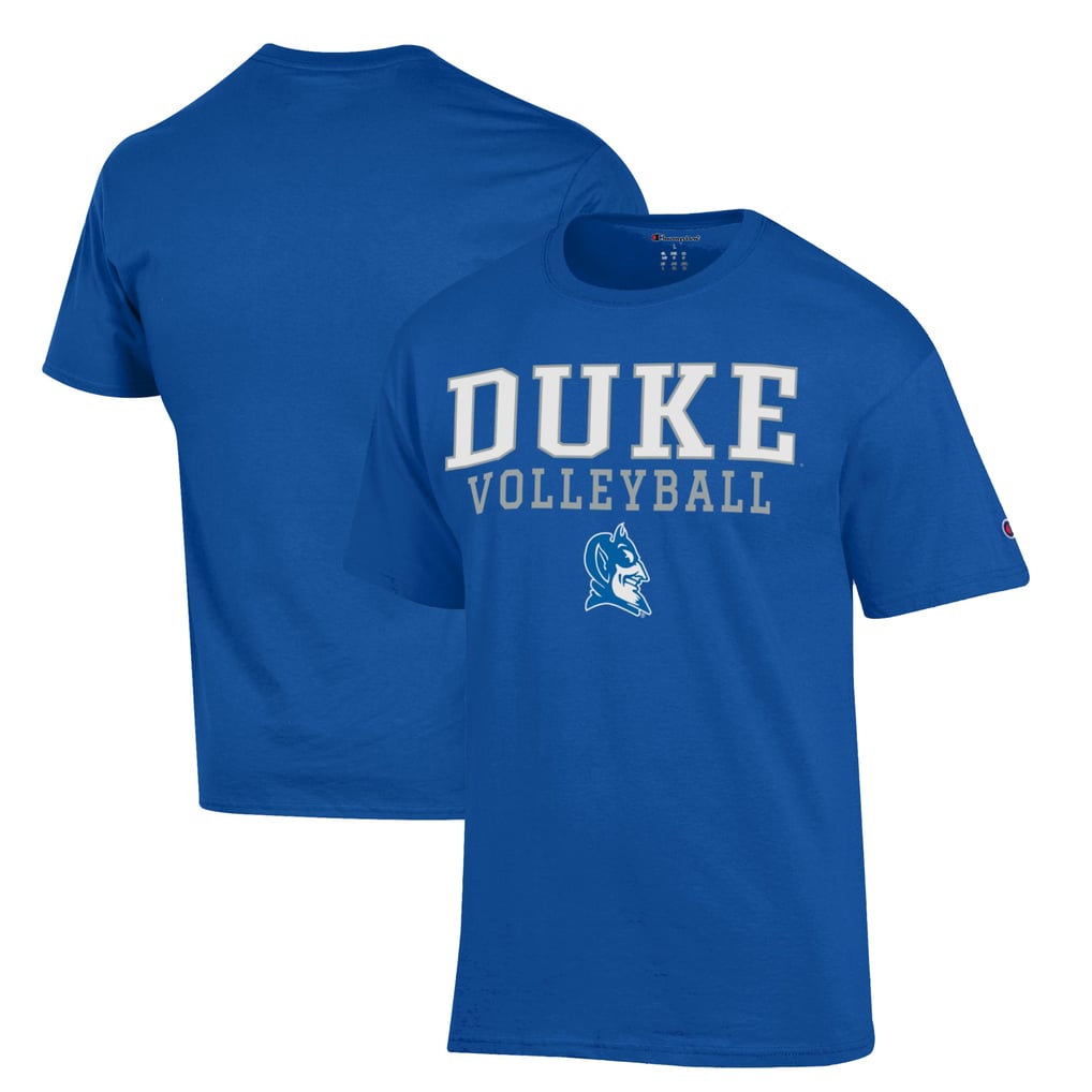  Duke Blue Devils Champion Stacked Logo Volleyball T-Shirt - Royal