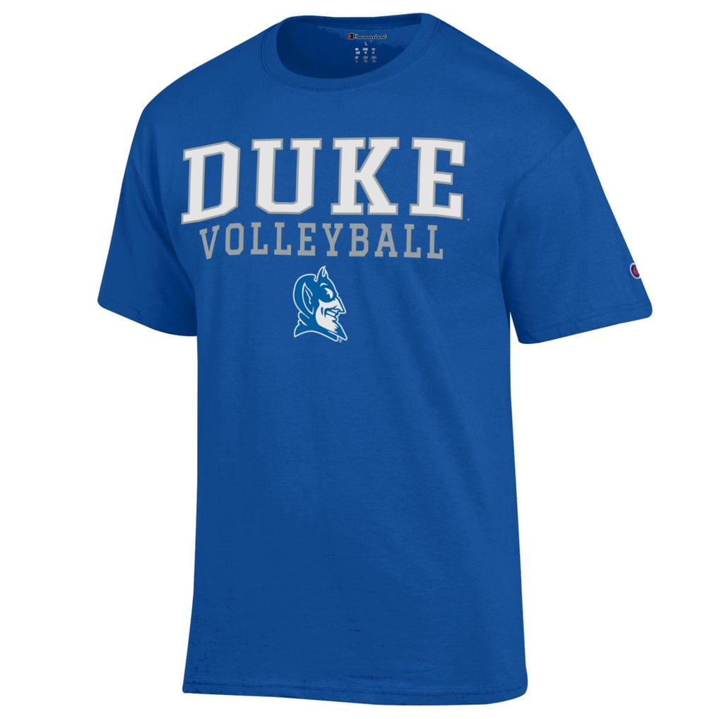 Duke Blue Devils Champion Stacked Logo Volleyball T-Shirt - Royal