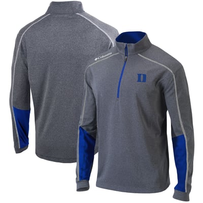  Duke Blue Devils Columbia Omni-Wick Shotgun 2.0 Quarter-Zip Pullover Top - Gray/Royal