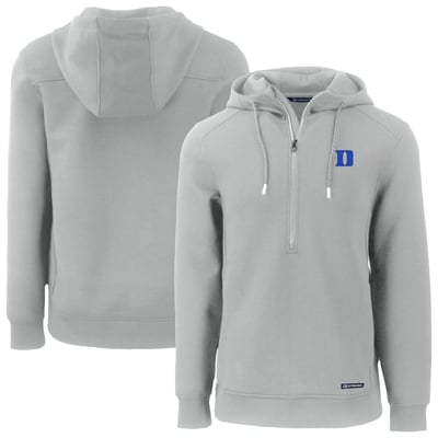 Duke Blue Devils Cutter & Buck Roam Eco Recycled Half-Zip Hoodie - Gray