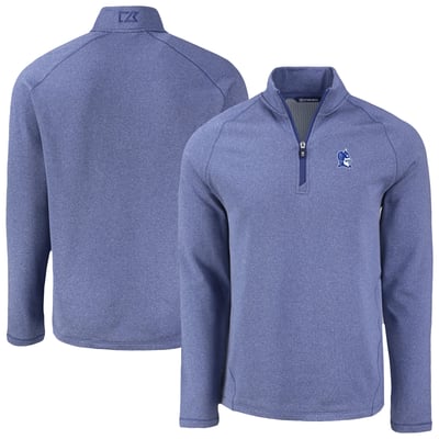  Duke Blue Devils Cutter & Buck Peshastin Eco Fleece Recycled Quarter-Zip Top - Heather Blue
