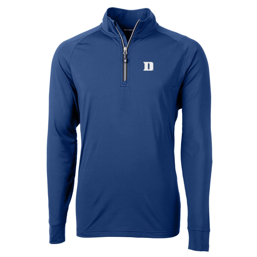 Duke Blue Devils Cutter & Buck Adapt Eco Knit Stretch Recycled Raglan DryTec Quarter-Zip Top - Royal