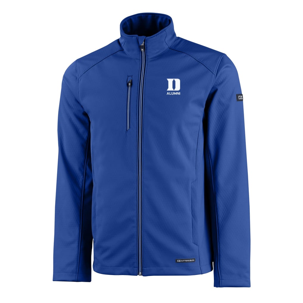  Duke Blue Devils Cutter & Buck Alumni Evoke Eco Softshell Recycled Full-Zip Jacket - Royal