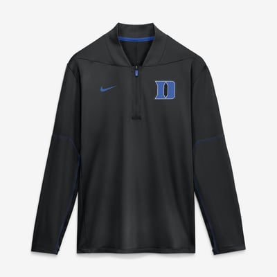 Duke Blue Devils Nike Men's 2026 Sideline Midweight Half-Zip Dri-FIT Pullover - Black

