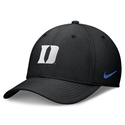 Duke Blue Devils Nike Rise SwooshFlex Dri-FIT Hat - Black