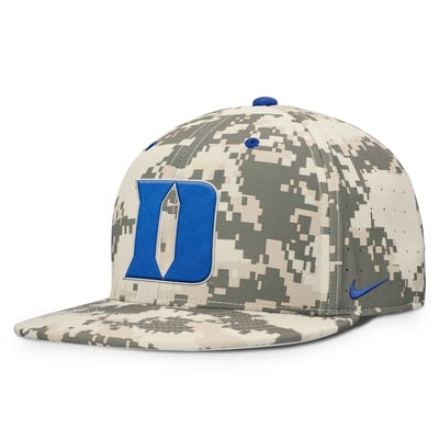 Duke Blue Devils Nike 2025 Dugout True Performance Fitted Hat - Digital Camo