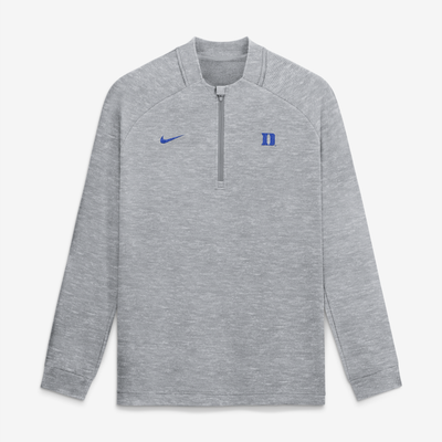  Duke Blue Devils Nike Par Raglan Tri-Blend Therma-FIT Half-Zip Pullover - Gray