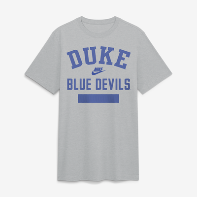  Duke Blue Devils Nike Arch Wordmark Legacy Tri-Blend T-Shirt - Heather Gray