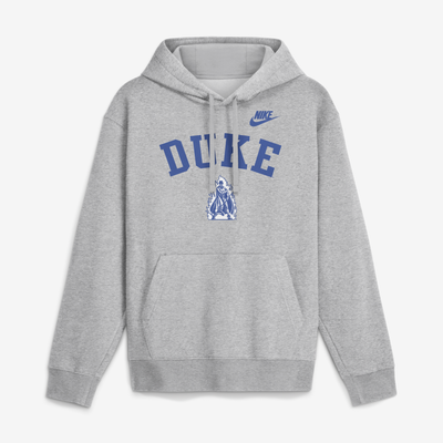 Duke Blue Devils Nike Legacy Arch Club Hoodie - Heather Gray
