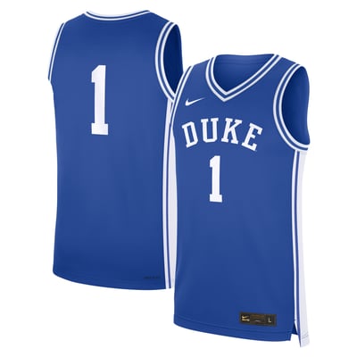#1 Duke Blue Devils Nike Road Replica Jersey - Royal