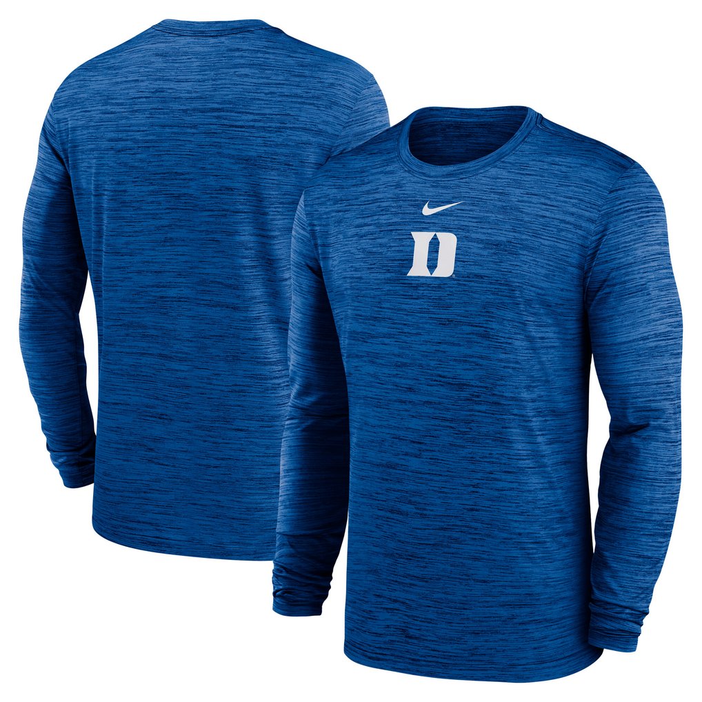 Duke Blue Devils Nike 2025 Sideline Velocity Dri-FIT Long Sleeve T-Shirt - Royal