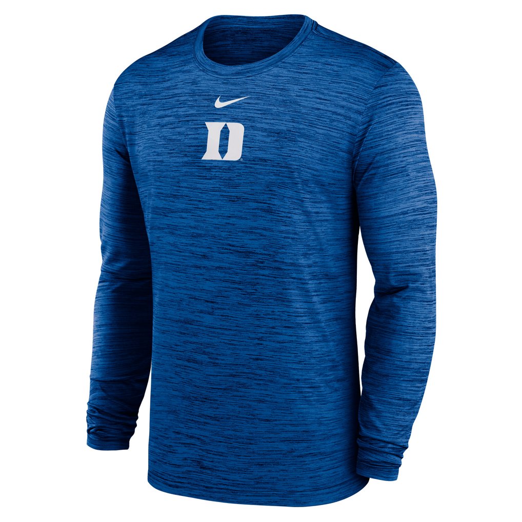 Duke Blue Devils Nike 2025 Sideline Velocity Dri-FIT Long Sleeve T-Shirt - Royal
