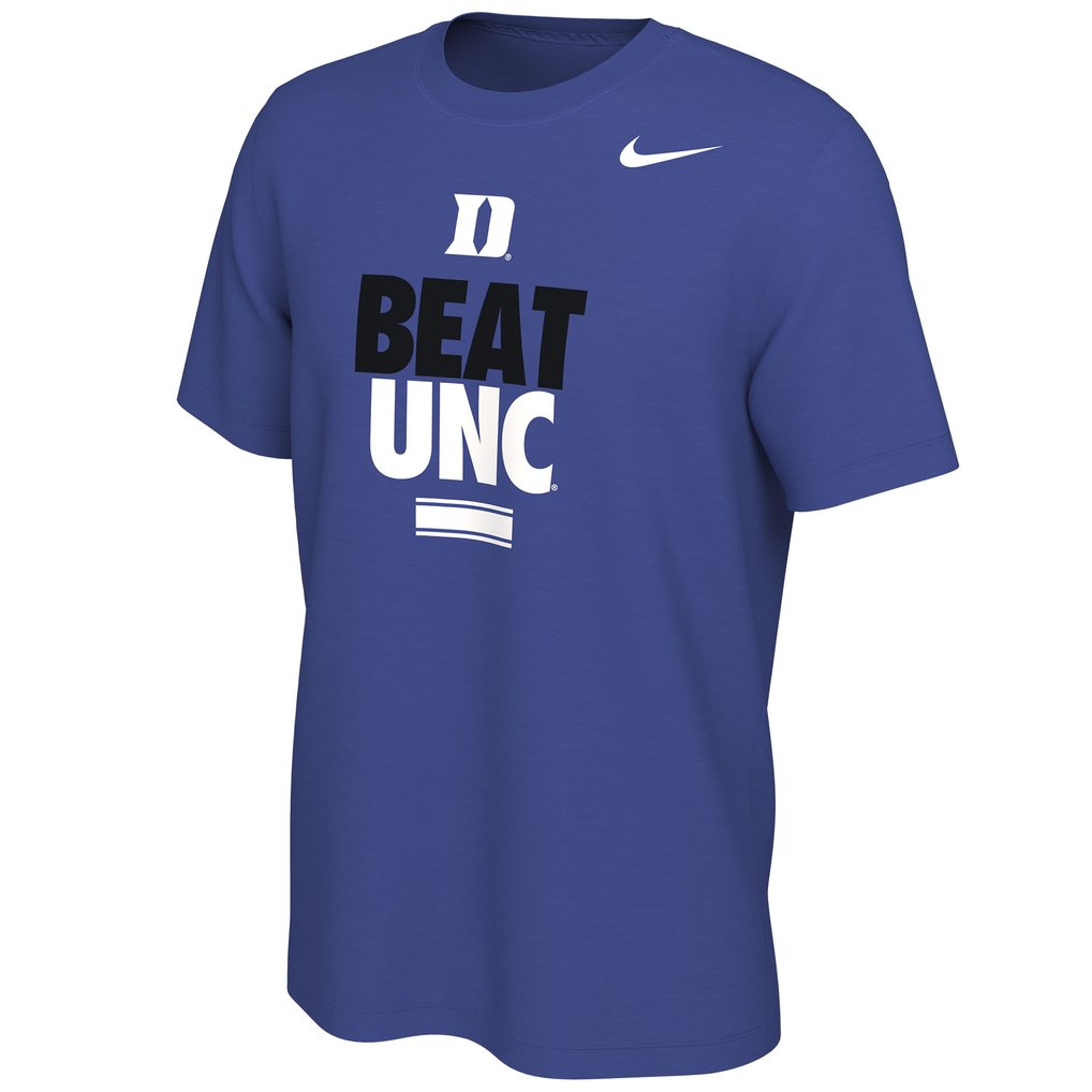 Duke Blue Devils Nike Beat UNC Basketball Rivalry T-Shirt - Royal