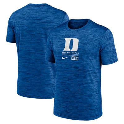 Duke Blue Devils Nike Campus Center Block Velocity Performance T-Shirt - Royal