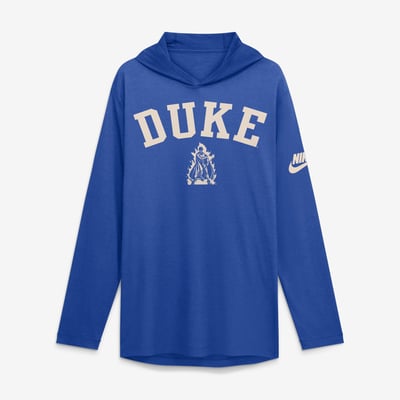  Duke Blue Devils Nike Legacy Arch Tri-Blend Long Sleeve Hooded T-Shirt - Royal