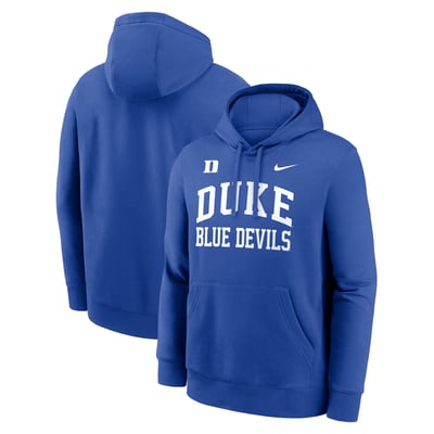  Duke Blue Devils Nike Primetime Arched Club Fleece Pullover Hoodie - Royal