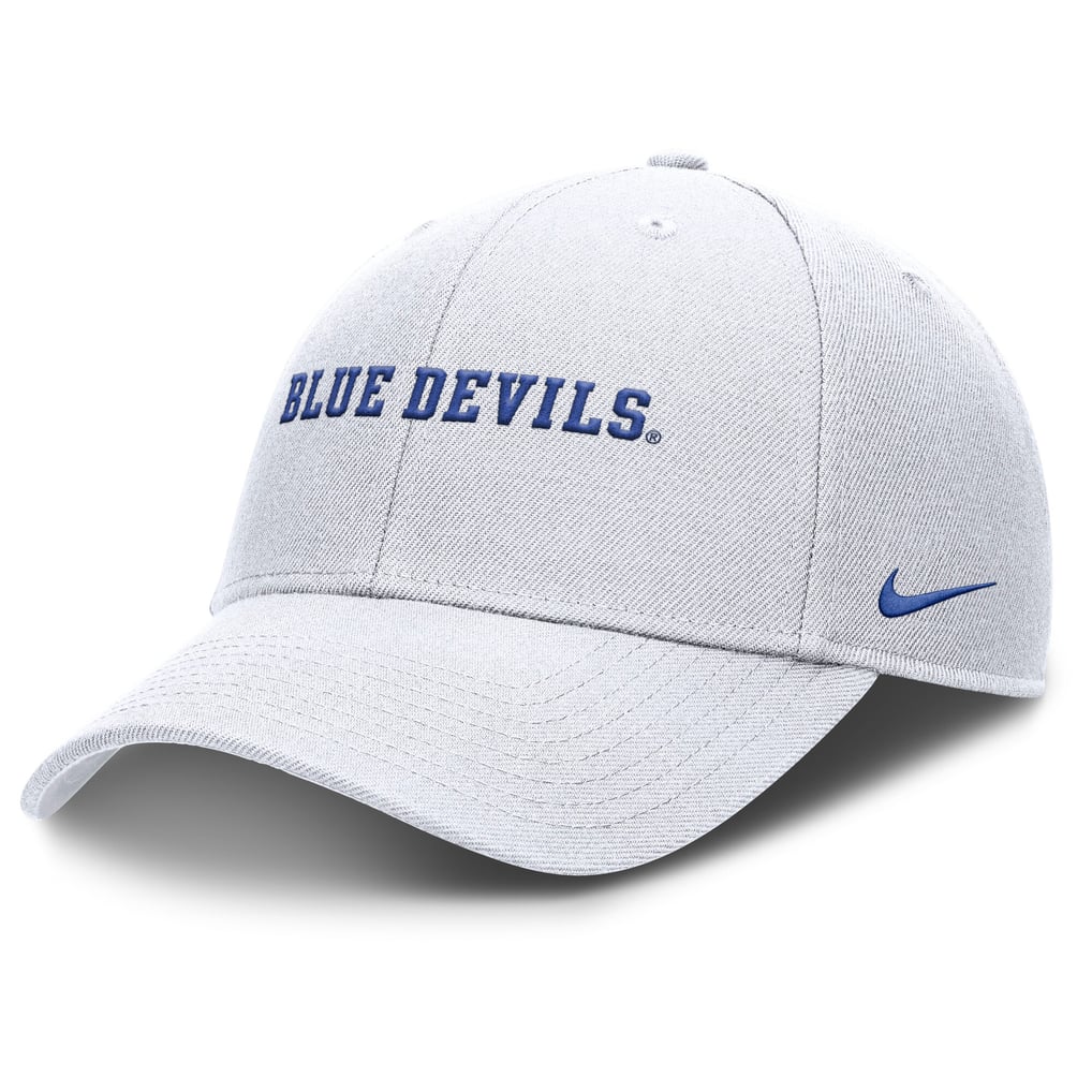 Duke Blue Devils Nike 2025 On-Field Rise Performance Adjustable Hat - White