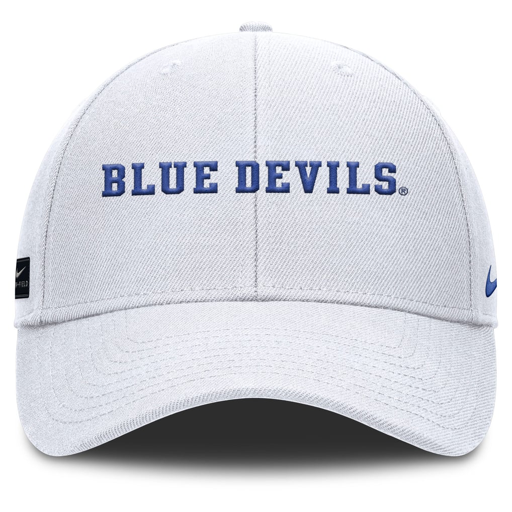 Duke Blue Devils Nike 2025 On-Field Rise Performance Adjustable Hat - White