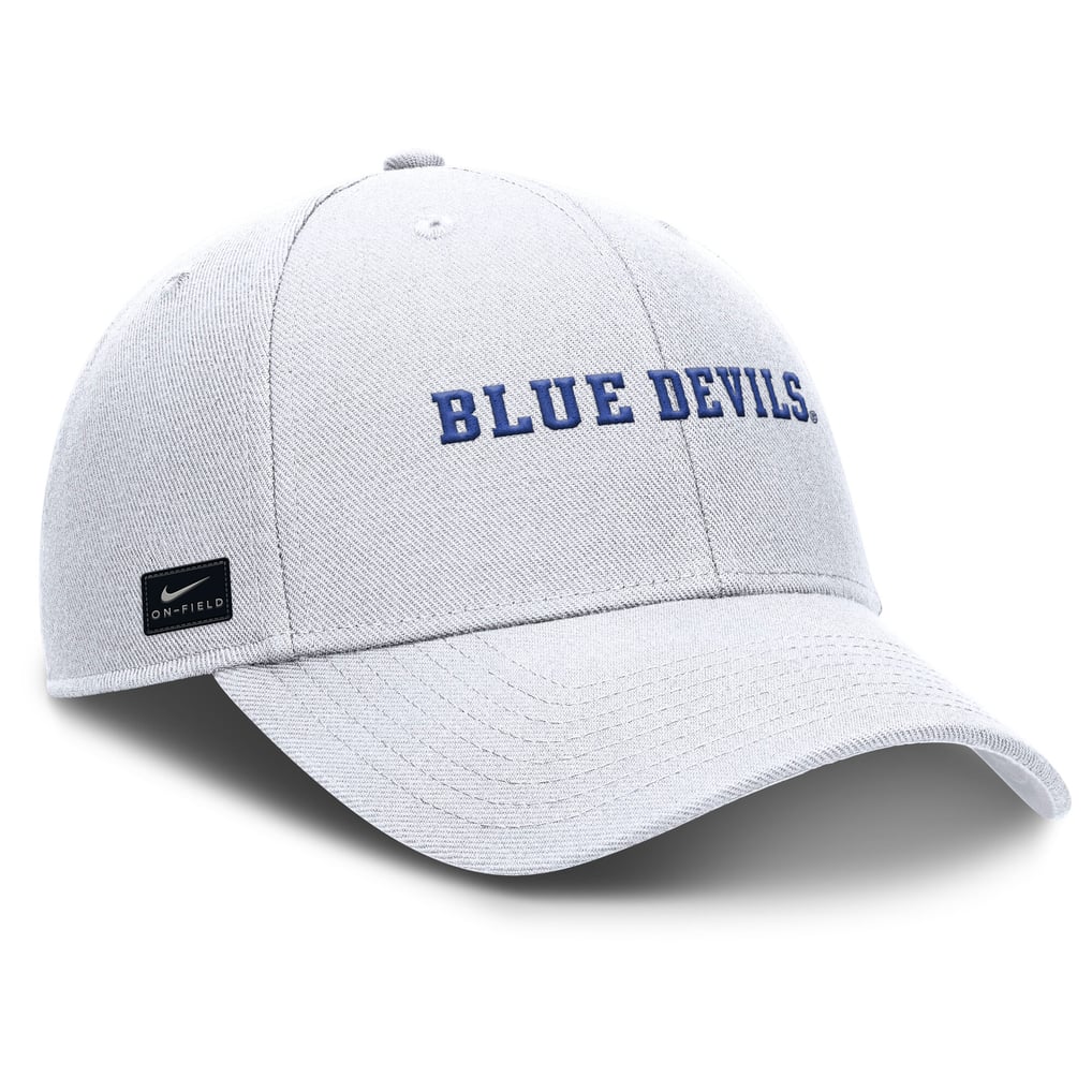 Duke Blue Devils Nike 2025 On-Field Rise Performance Adjustable Hat - White