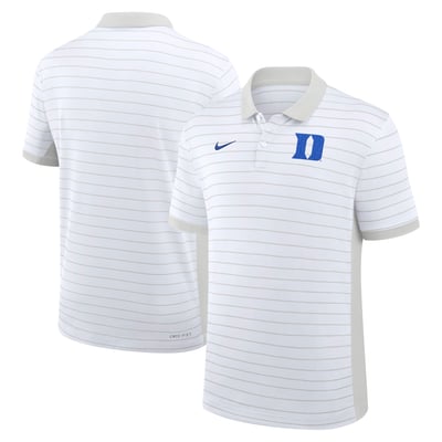 Duke Blue Devils Nike 2026 Early Season Coaches Sideline Victory Stripe Dri-FIT Polo - White
