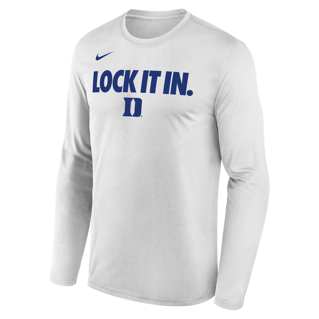  Duke Blue Devils Nike 2026 On-Court Bench Long Sleeve T-Shirt - White