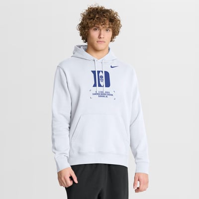 Duke Blue Devils Nike Basketball Two-Hit Club Fleece Pullover Hoodie - White