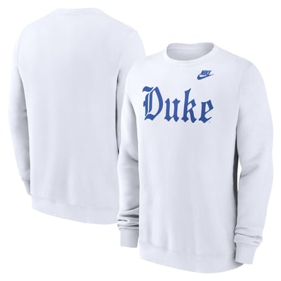 Duke Blue Devils Nike Old English Pullover Sweatshirt - White
