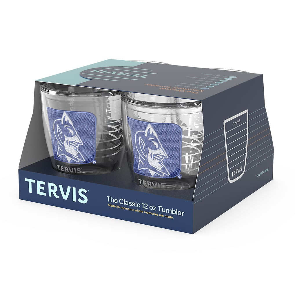 Duke Blue Devils Tervis 4-Pack 12oz. Emblem Tumbler Set