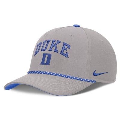 Duke Blue Devils Nike Unisex Primetime Rise Rope Adjustable Hat - Gray