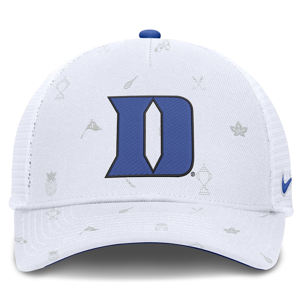  Duke Blue Devils Nike Unisex Country Club Golfin' Rise Trucker Adjustable Hat - White