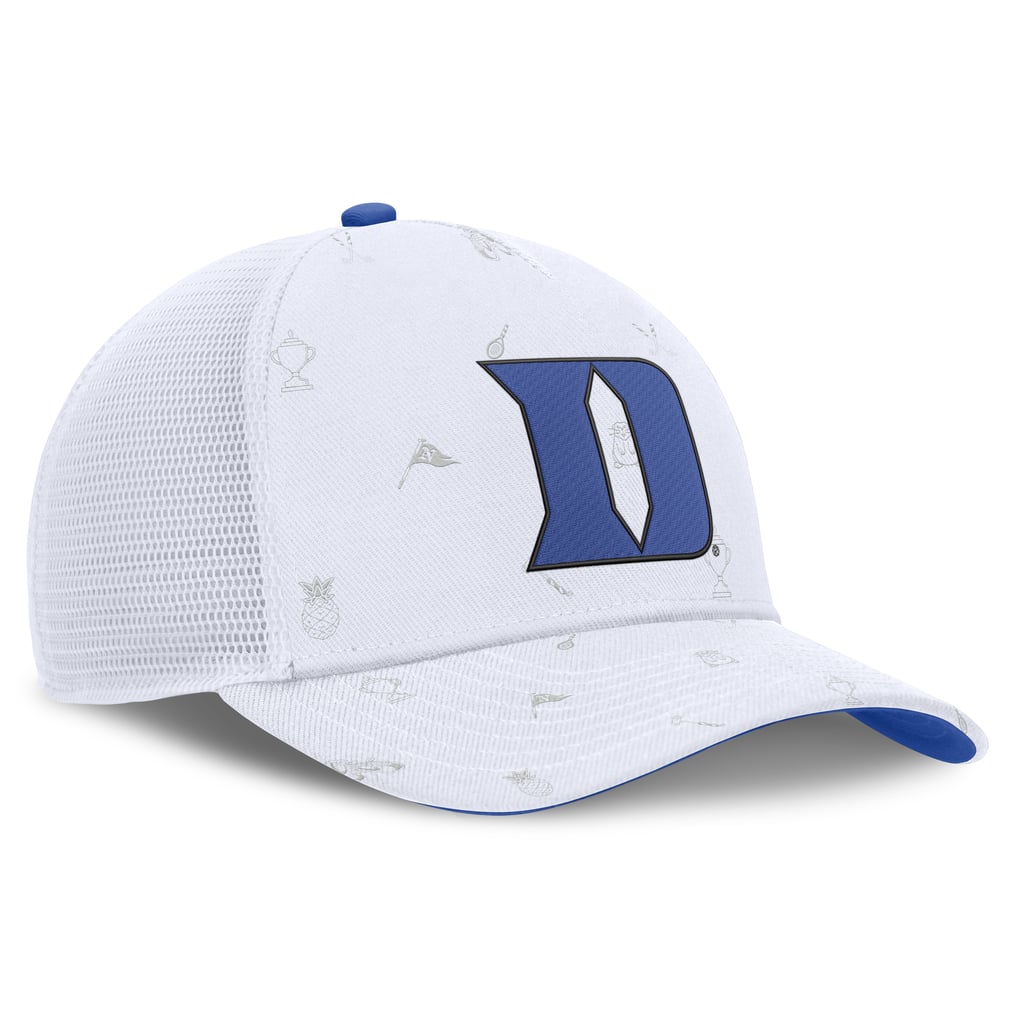  Duke Blue Devils Nike Unisex Country Club Golfin' Rise Trucker Adjustable Hat - White
