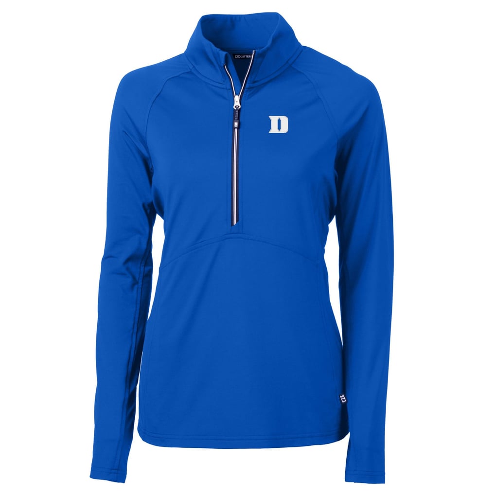 Duke Blue Devils Cutter & Buck Women's DryTec Adapt Eco Knit Stretch Recycled Raglan Half-Zip Top - Royal