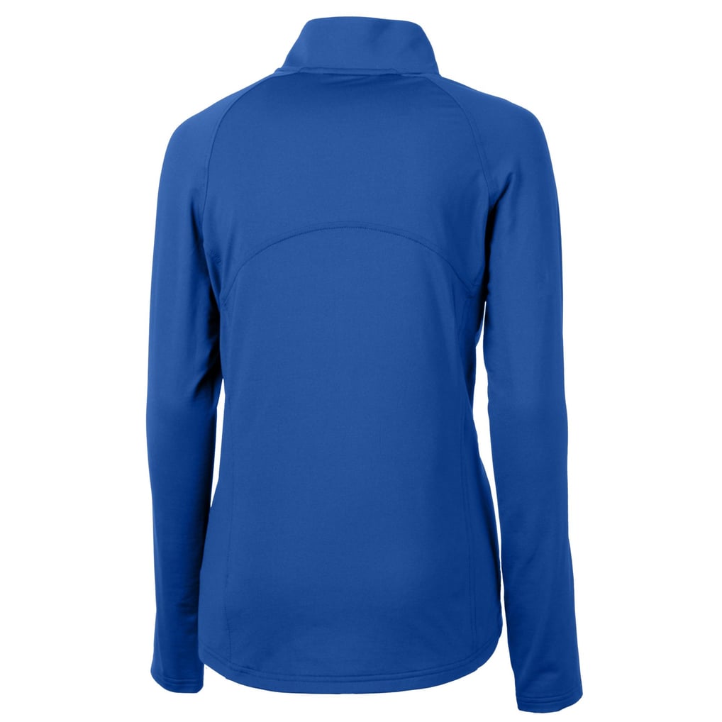 Duke Blue Devils Cutter & Buck Women's DryTec Adapt Eco Knit Stretch Recycled Raglan Half-Zip Top - Royal