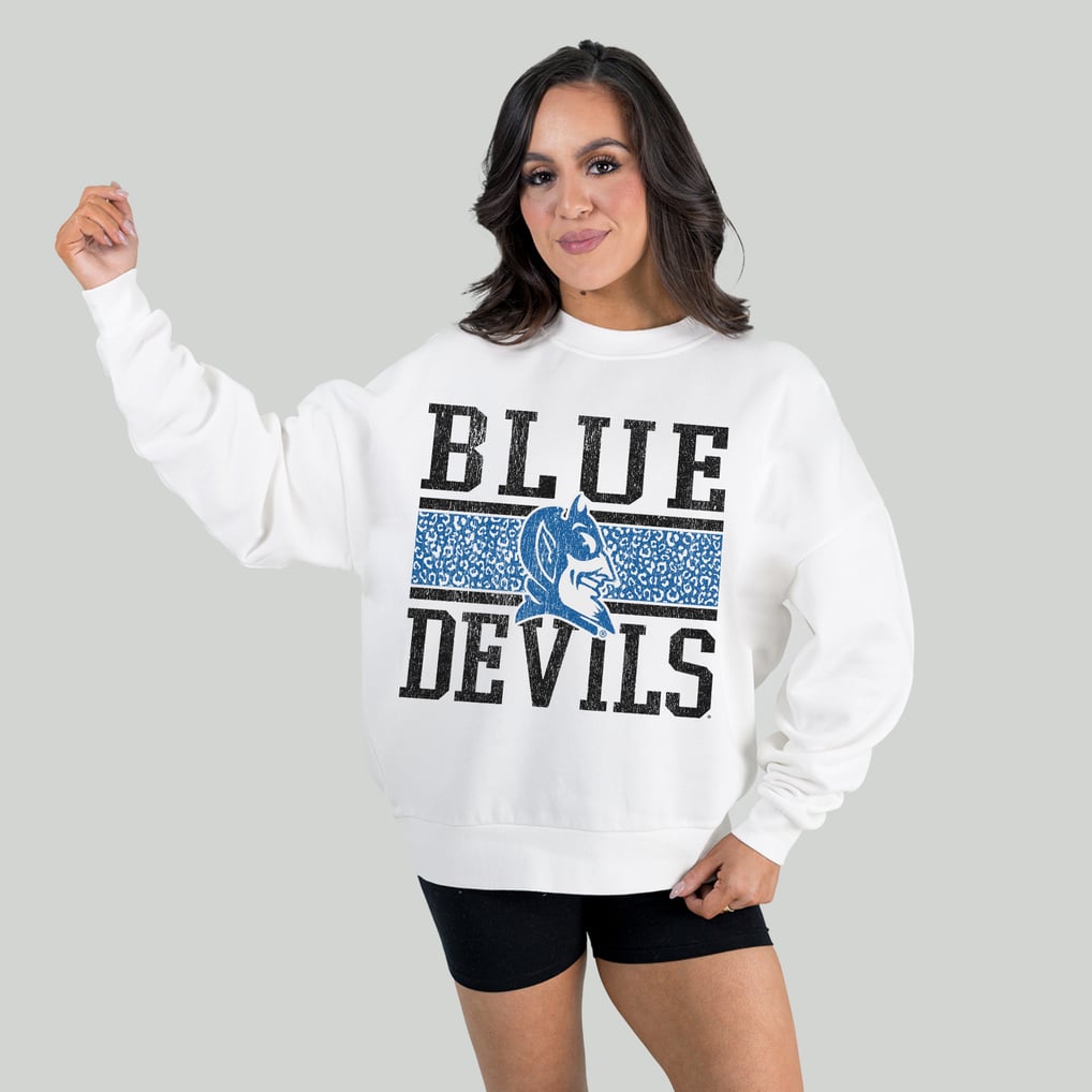 Duke Blue Devils Gameday Couture Women's Fair Catch Pullover Sweatshirt - White