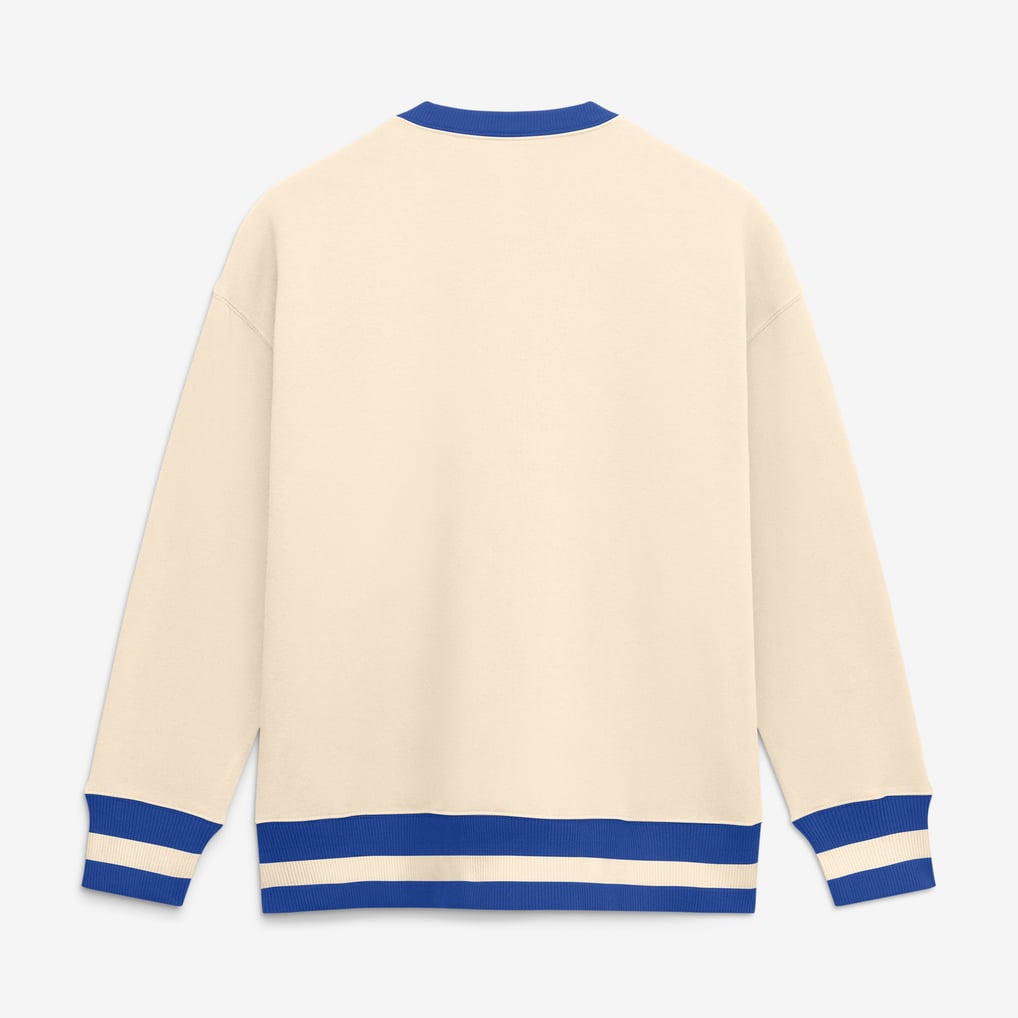  Duke Blue Devils Nike Women's Oversized Legacy Arch Phoenix Sweatshirt - Natural