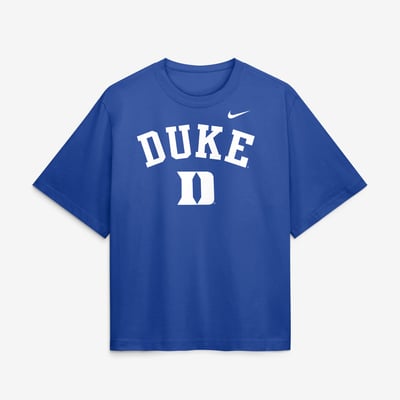  Duke Blue Devils Nike Women's Arch Logo Boxy T-Shirt - Royal
