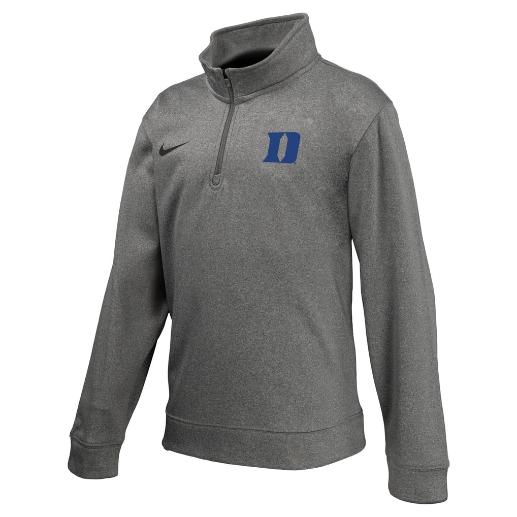 Duke Blue Devils Nike Youth Therma-FIT Quarter-Zip Pullover - Gray
