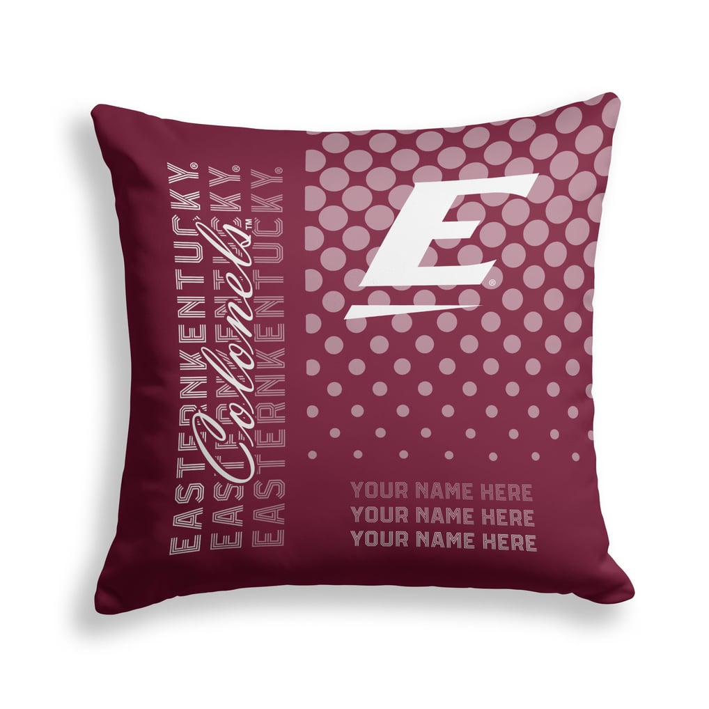Eastern Kentucky Colonels Pegasus 18" x 18" Script Dot Fade Personalized Decor Pillow