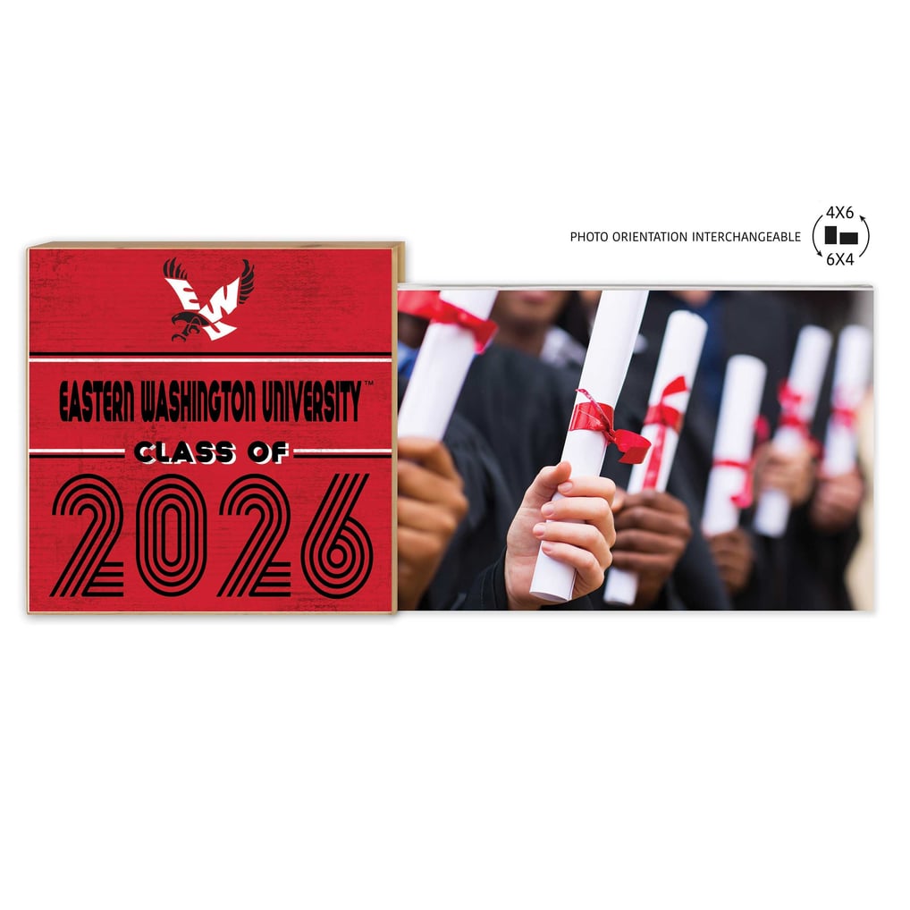 Eastern Washington Eagles 5" x 10.5" 2026 Grad Floating Photo Frame