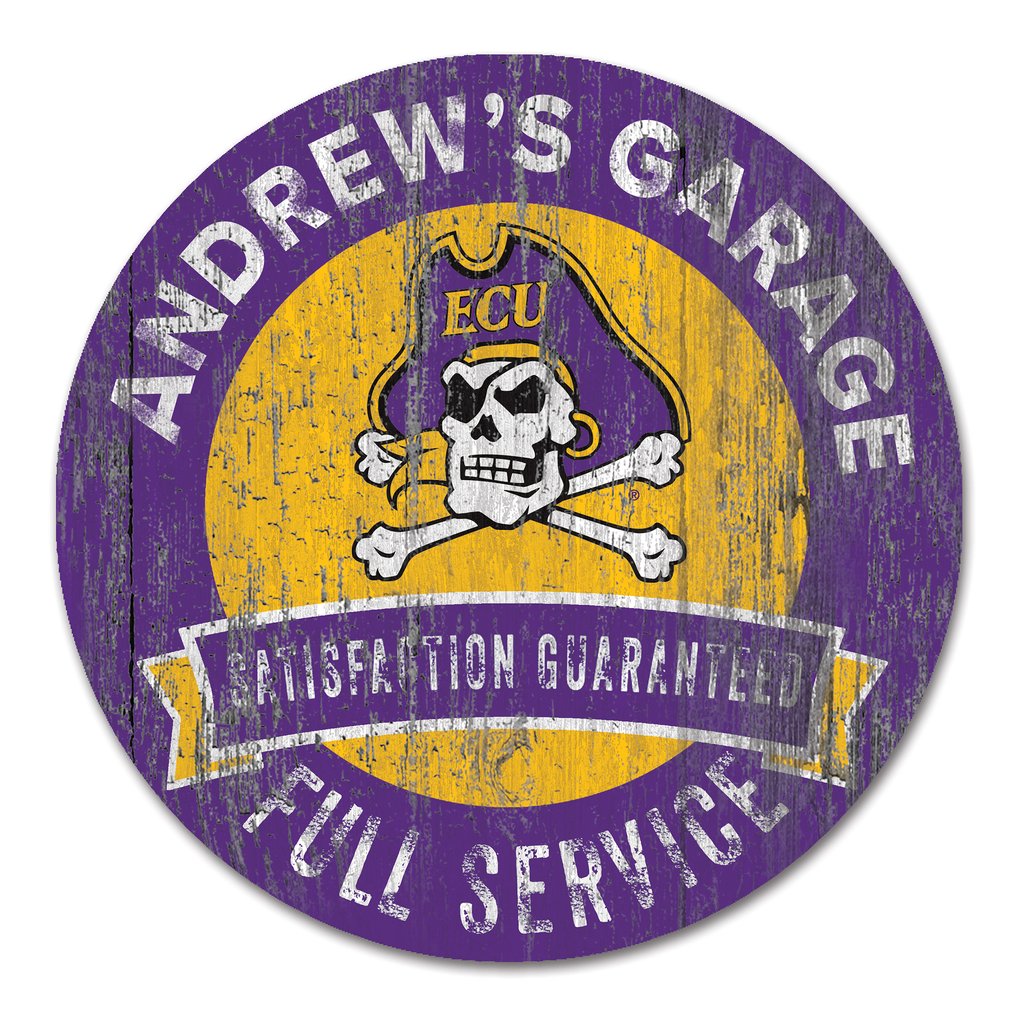 ECU Pirates 16" Customizable Garage Circle
