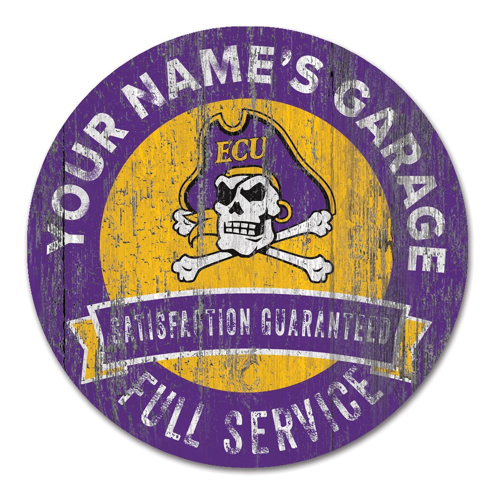 ECU Pirates 16" Customizable Garage Circle