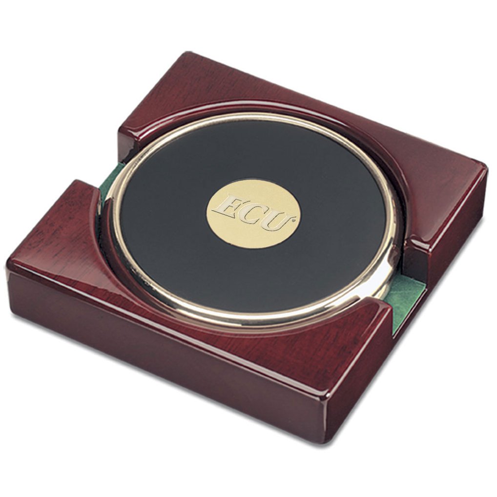 ECU Pirates Two-Piece Coaster Set - Gold