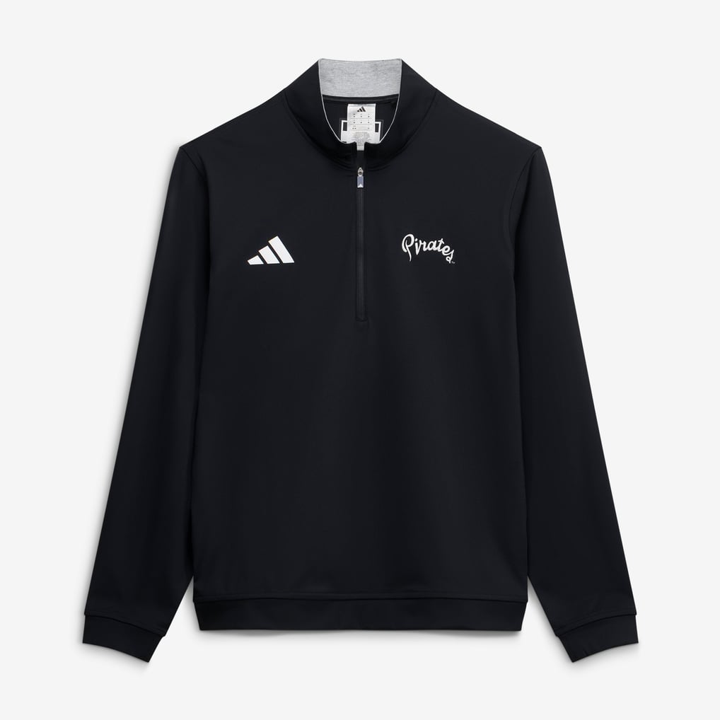  ECU Pirates adidas Elevated Tri-Blend Quarter-Zip Pullover - Black