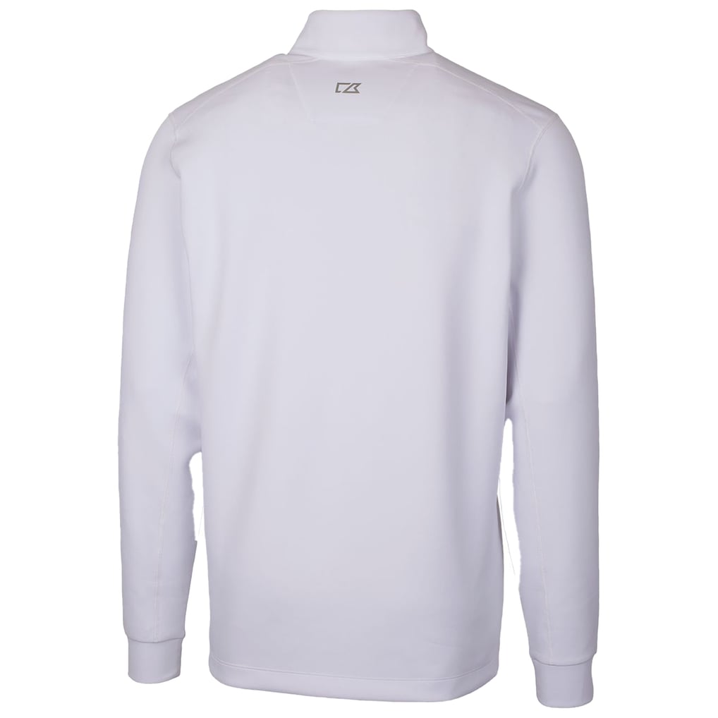 ECU Pirates Cutter & Buck Traverse Stretch Quarter Zip-Pullover Top - White