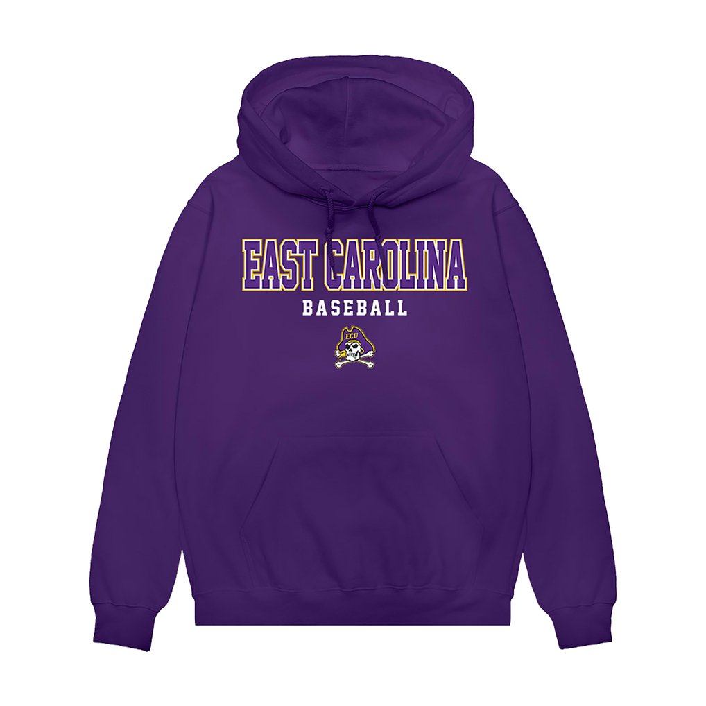 ECU Pirates Unisex NIL Pick-A-Player Baseball Pullover Hoodie - Purple