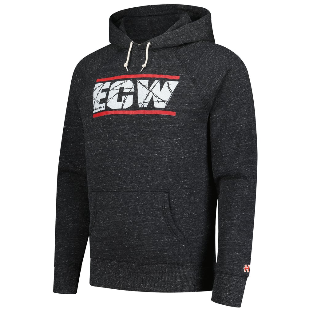 ECW Homage Tri-Blend Raglan Pullover Hoodie - Charcoal