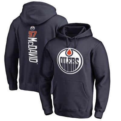 Connor McDavid Edmonton Oilers Backer Name & Number Pullover Hoodie - Navy