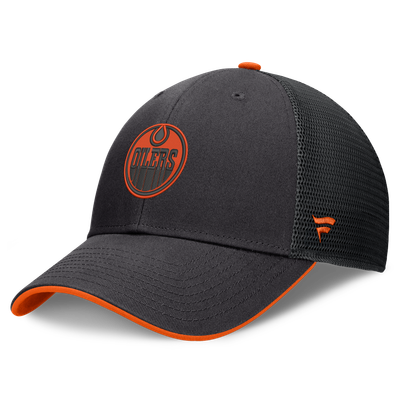 Edmonton Oilers Fanatics Fundamental Limits Trucker Adjustable Hat - Black